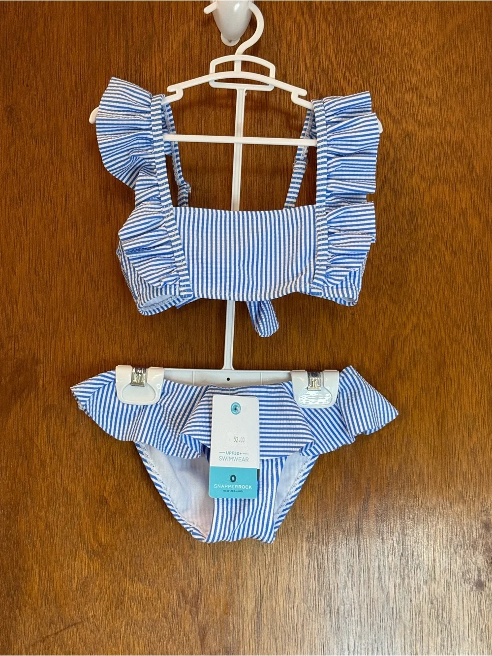 NWT Snapper Rock Parisian Summer Frilled Bikini girls size 1-2T